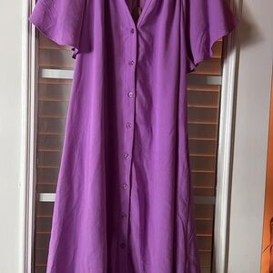 Button down flowy dress